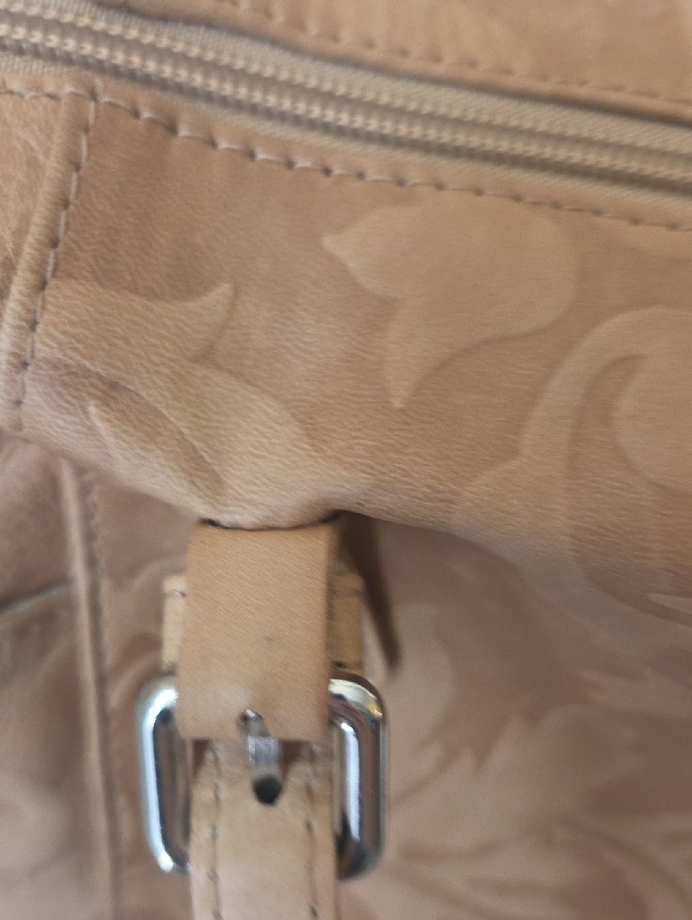 Valentina Tan Leather Tooled Shoulder Bag/Tote 🧡🩶 - Picture 12 of 15